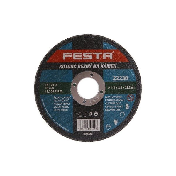 Диск за рязане на камък FESTA 115 x 2.5 x 22.2 mm 22230