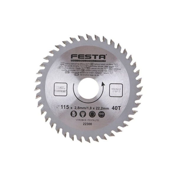 Диск за дърво FESTA SK 115/2.8/22.2 mm 40T 22300
