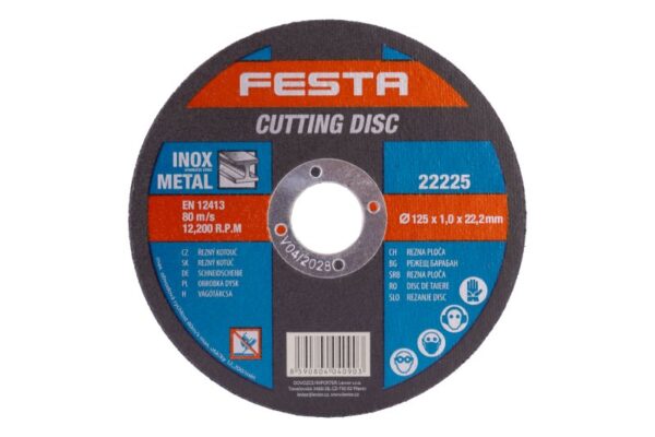 Режещ диск FESTA за метал и INOX 125 × 1 × 22,2 мм