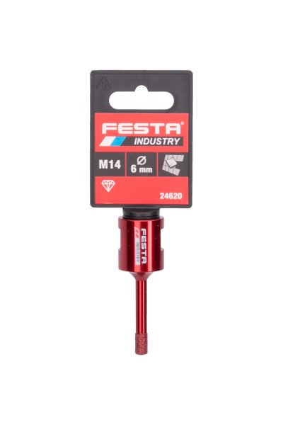 Диамантена боркорона FESTA Industry 6 мм M14 за гранитогрес - Image 2
