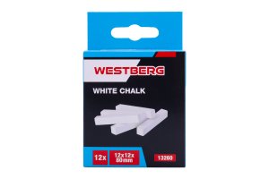 Маркиращ тебешир WESTBERG бял 12 × 12 × 80 мм, 12 бр., 13260