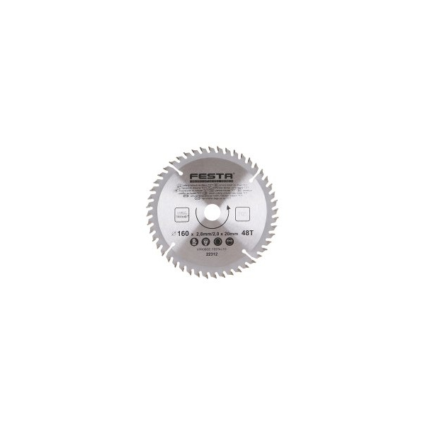 Циркулярен диск FESTA SK 160 × 2,8 × 20 мм, 48 зъба