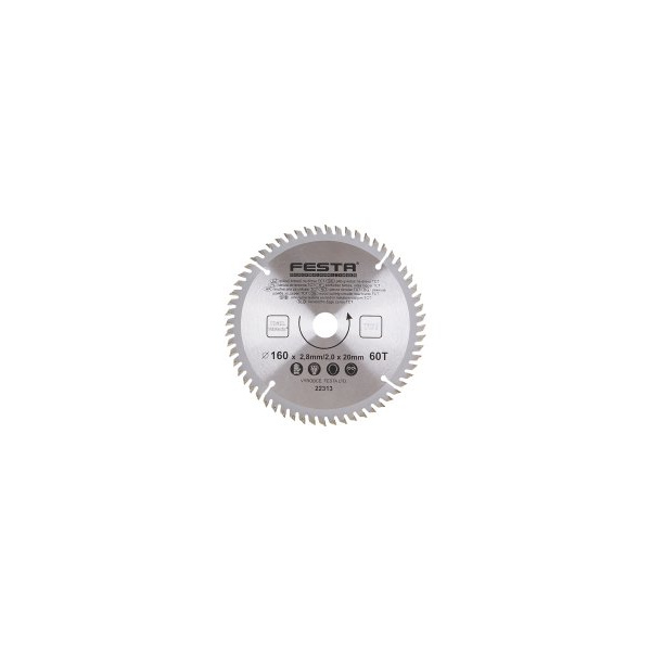 Циркулярен диск FESTA SK 160 × 2,8 × 20 мм, 60 зъба